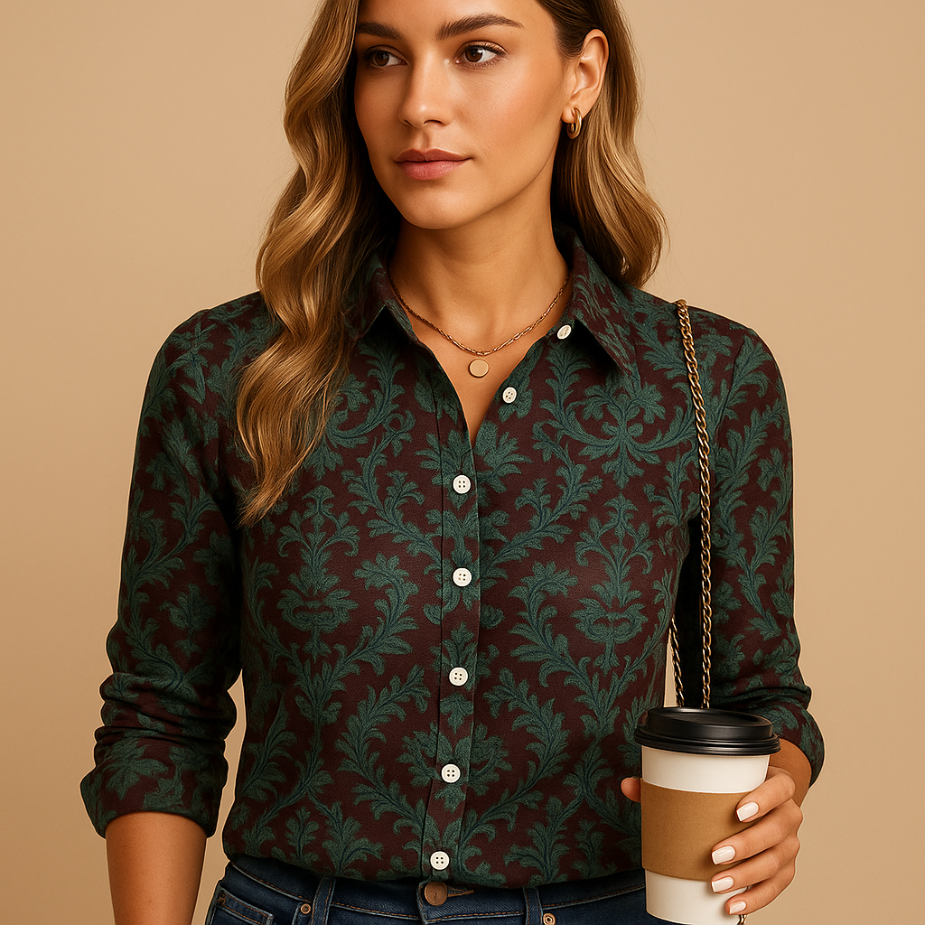 Liora - Blouse with Striking Pattern and Flattering Fit for Women