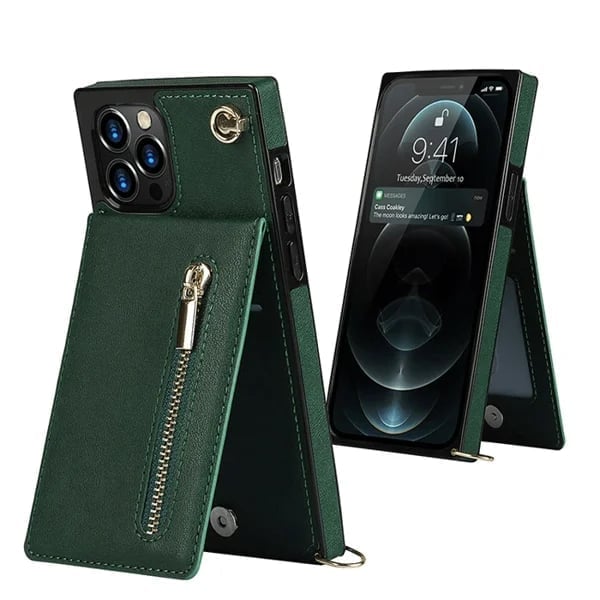 Angélique - Coque iPhone avec cordon et porte-cartes