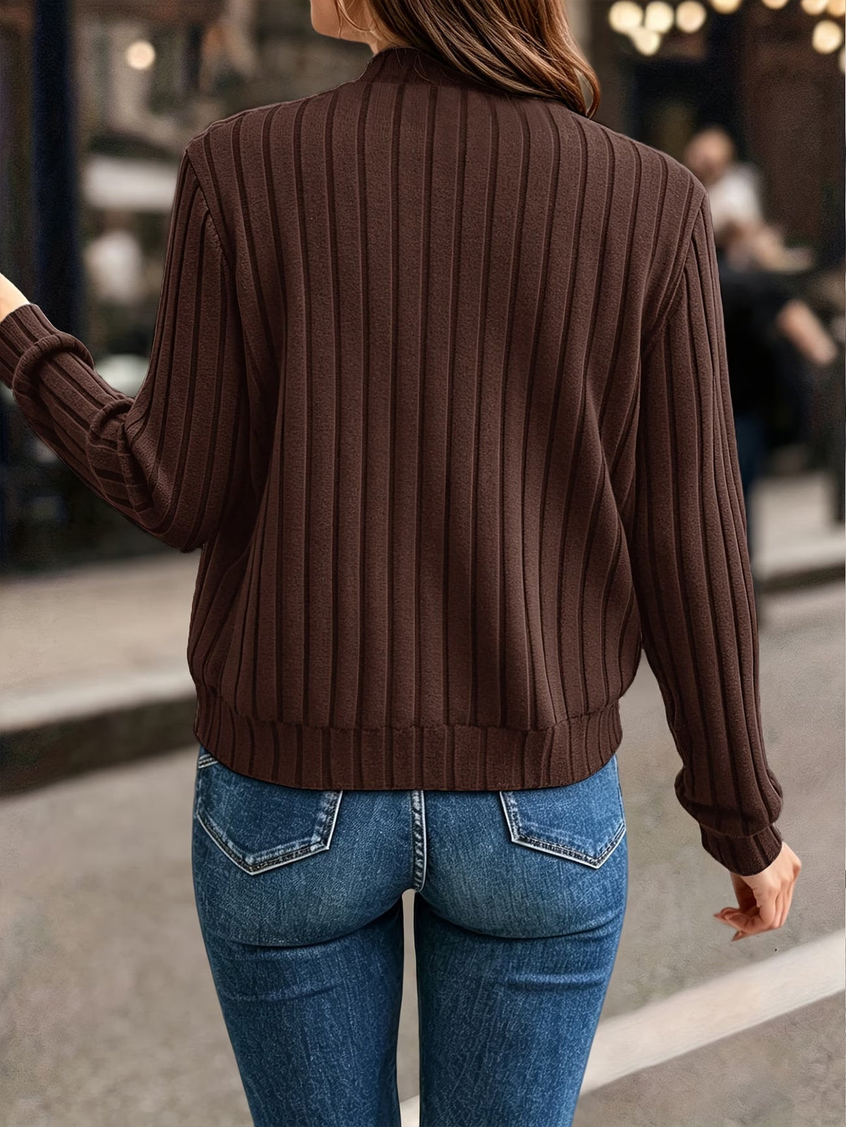 Coby - Veste femme côtelé avec fermeture zippée