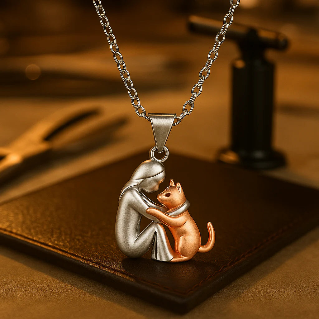Aurelinea - Colliers pendentifs Chien & Chat | Le cadeau émotionnel parfait