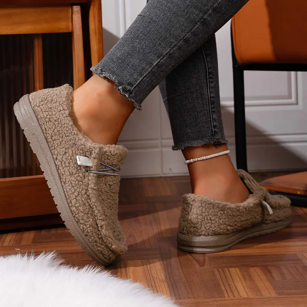Kaelirae - Chaussons Douillets En Tissu Teddy