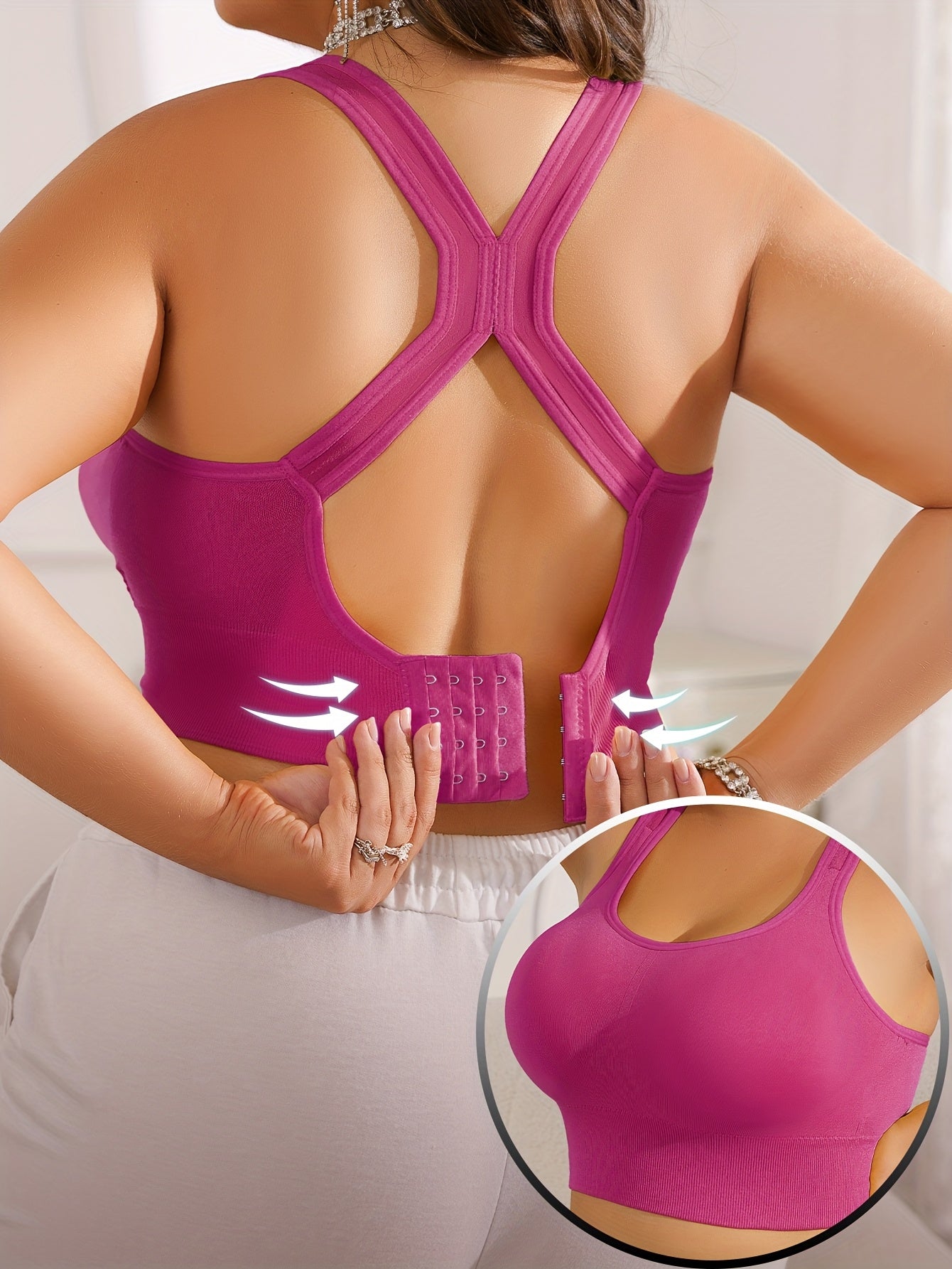 Vittoria - Brassière Sportive Grande Taille avec Coussinets Amovibles et Bretelles Réglables