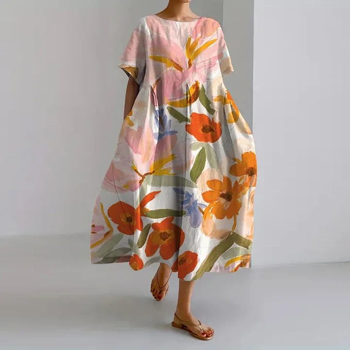 Gwenelle - Robe maxi fluide à fleurs pour l'été
