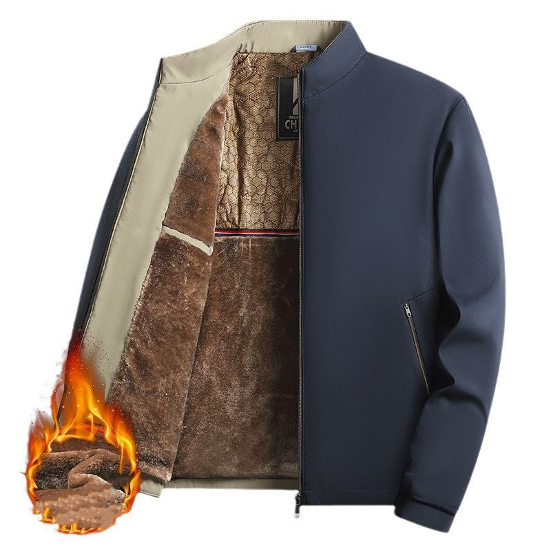 Jacob - Veste homme chaude zippée avec col montant protecteur