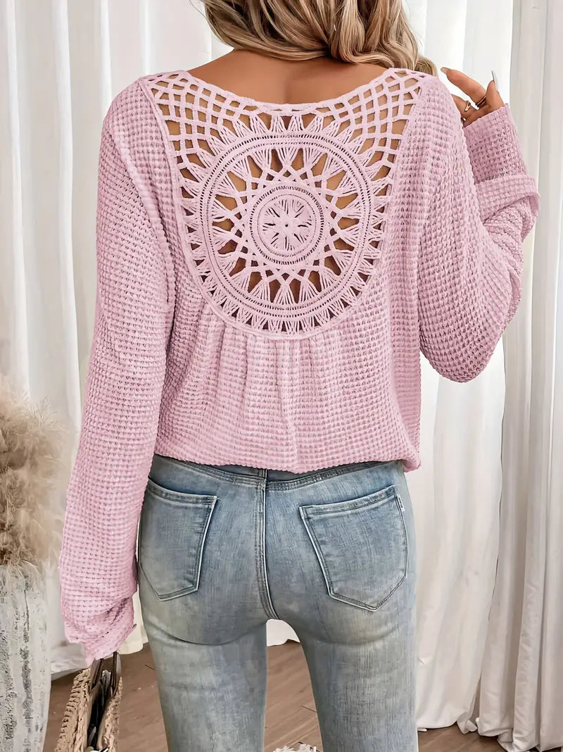 Belen - Blouse élégante de style Ibiza avec décolleté en V