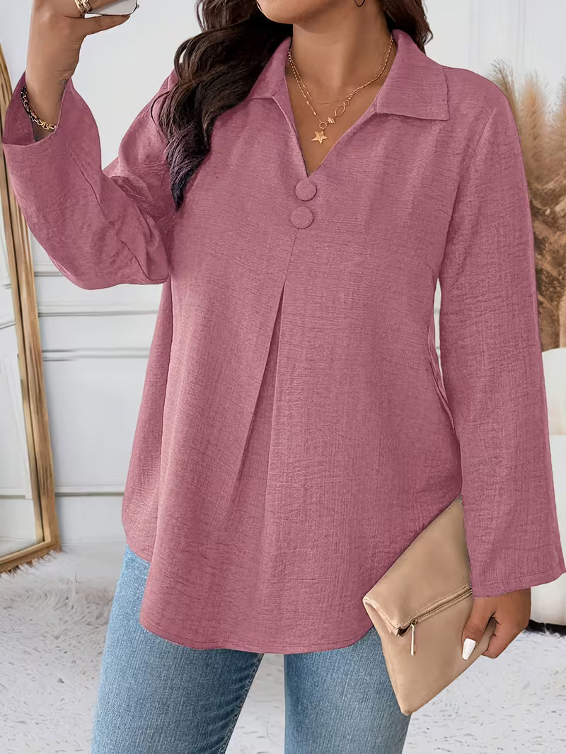Elmyra - Chemise Fluide Boutonnée Élégante
