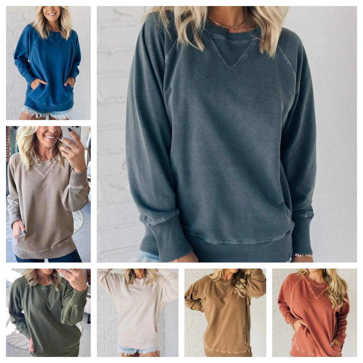 Michele - Pull Chic avec Poches Côtelées pour Femmes
