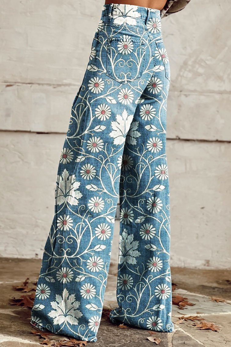 Severine - Pantalon Large Rétro 3D