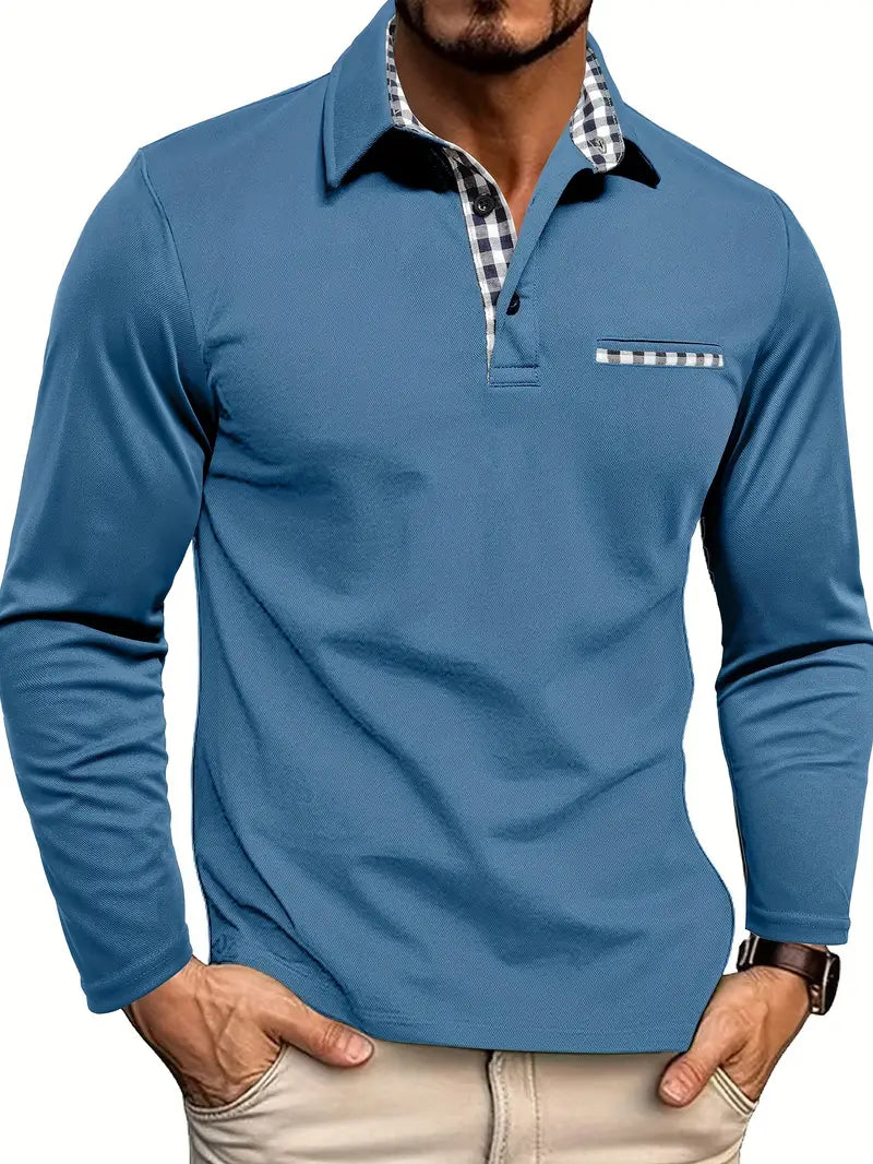 Alexander - Polo à Manches Longues Élégant pour Hommes
