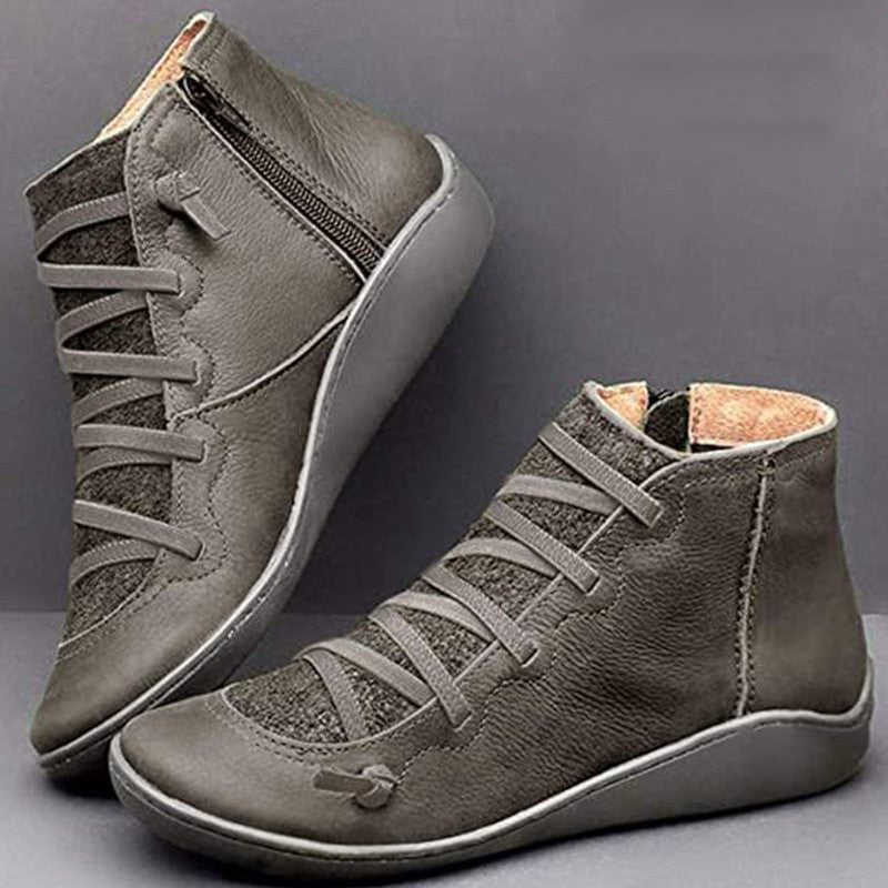 Rosalee - Bottes en cuir confortables avec soutien de voûte