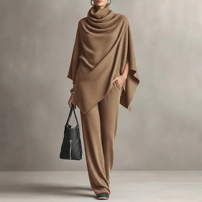 Lize - Ensemble femme cape fluide et pantalon large