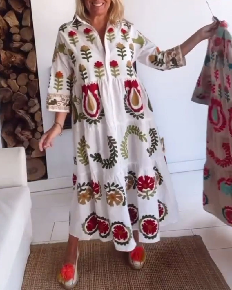 Gracina - Robe Imprimé Floral Graphique