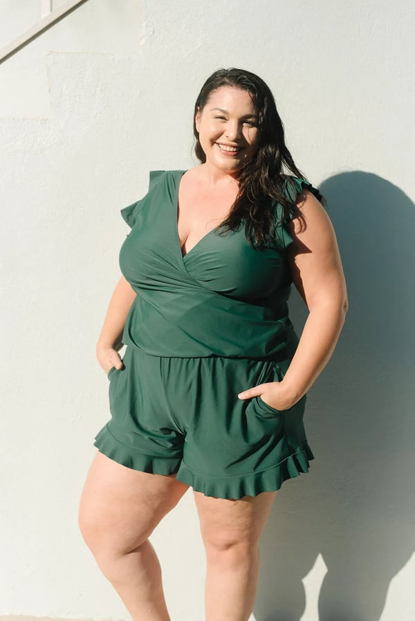 Melisande - Maillot de bain avec volants et soutien-gorge intégré