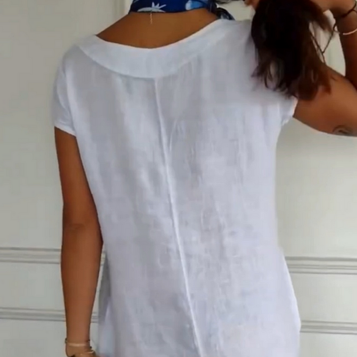 Jurelia - Robe en Lin à Encolure Ronde