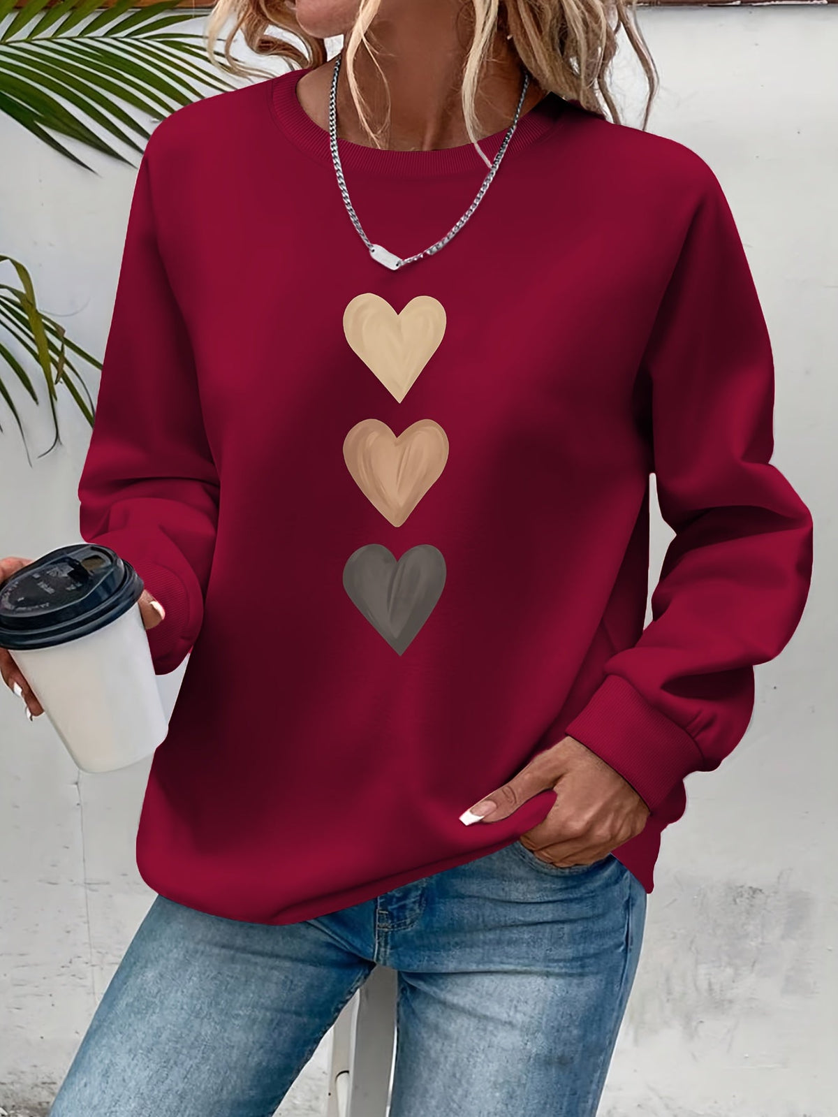 Belviera - Pull Doux à Motif Cœur