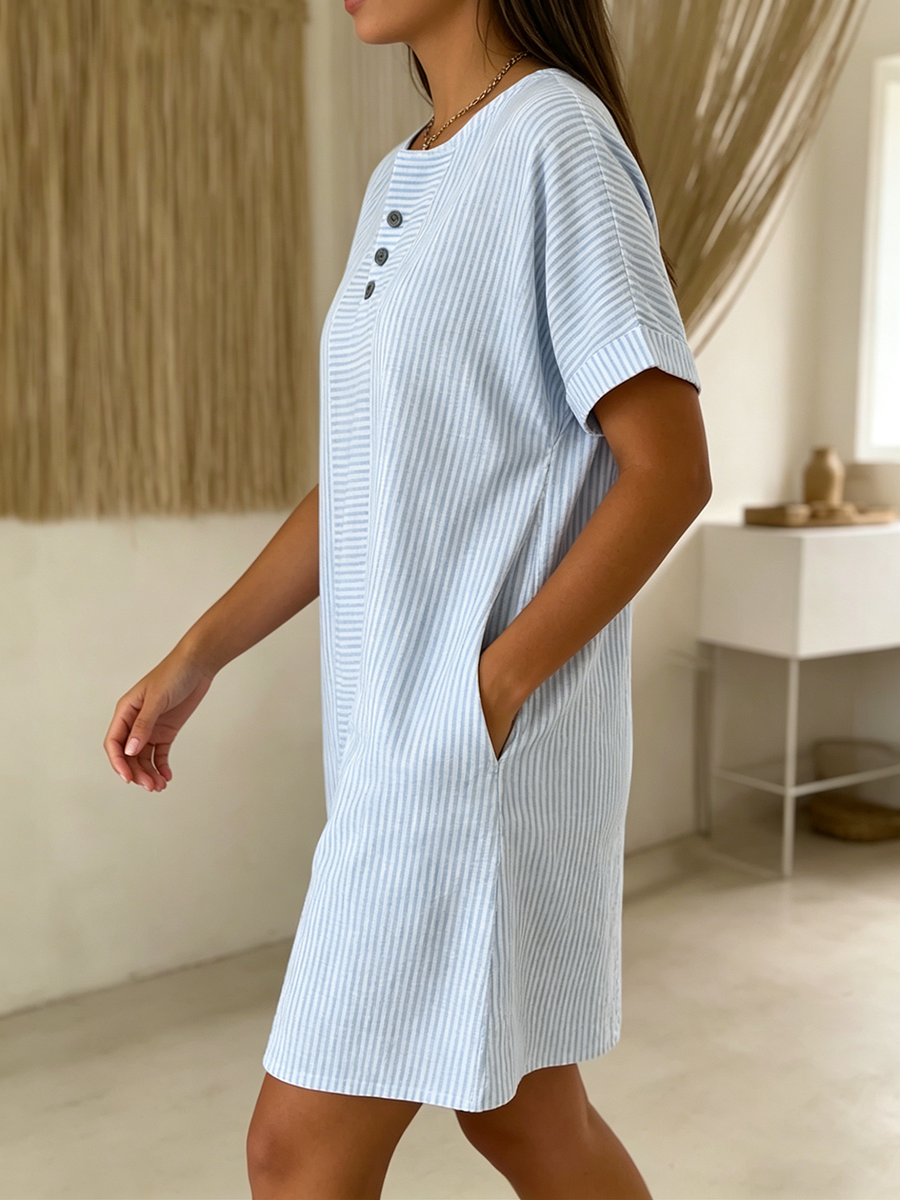 Nelyxa - Robe Femme Fluide Respirante Décontractée Usage Quotidien