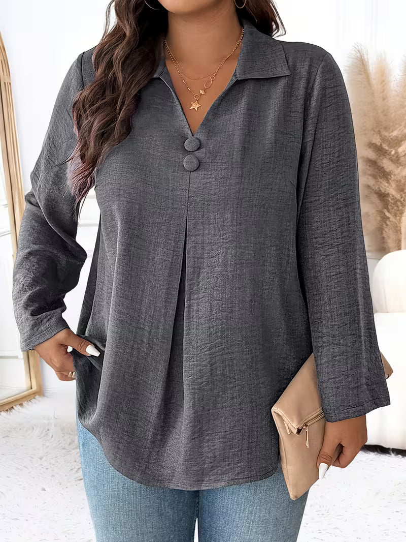 Elmyra - Chemise Fluide Boutonnée Élégante