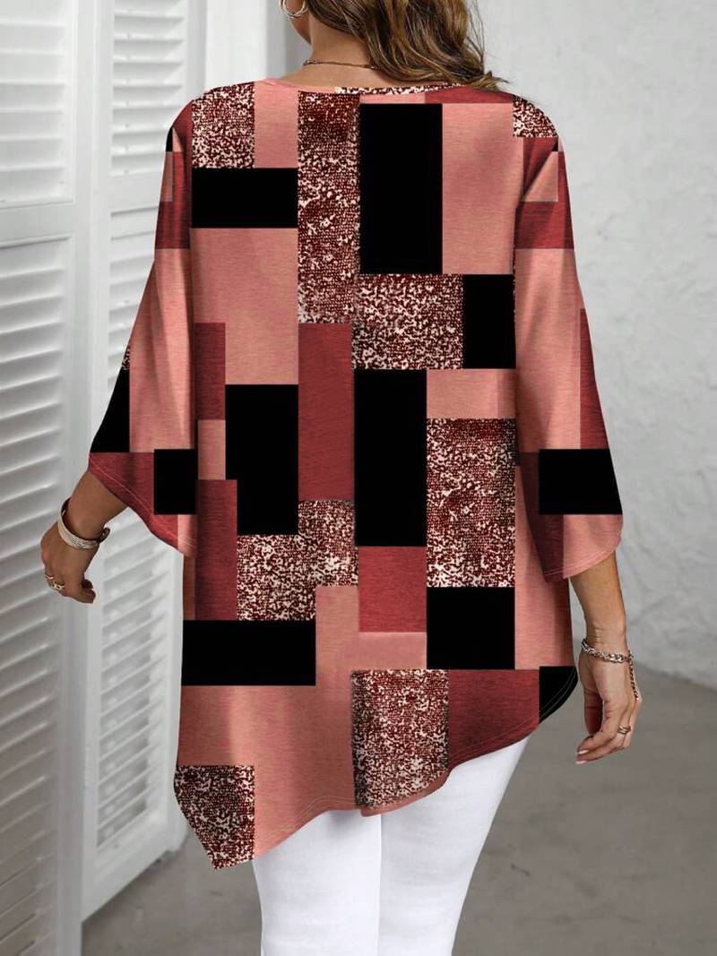 Rhosalivelle - Blouse Oversize Imprimée À Carreaux