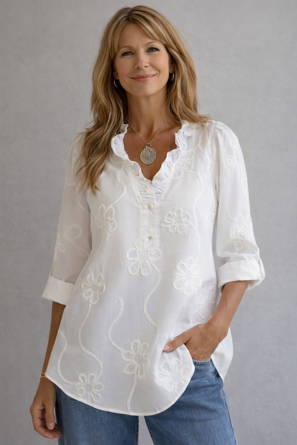 Belora - Chemise Printemps Élégance Florale