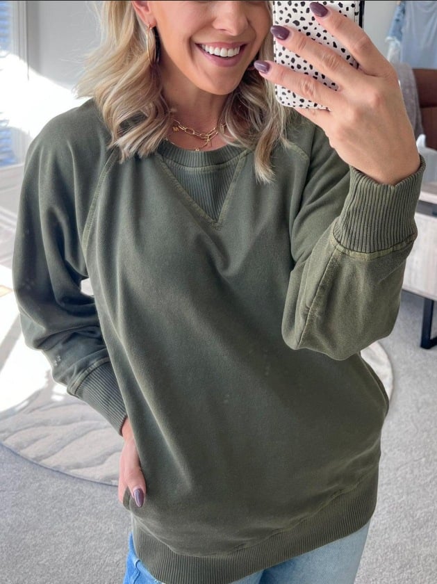 Michele - Pull Chic avec Poches Côtelées pour Femmes