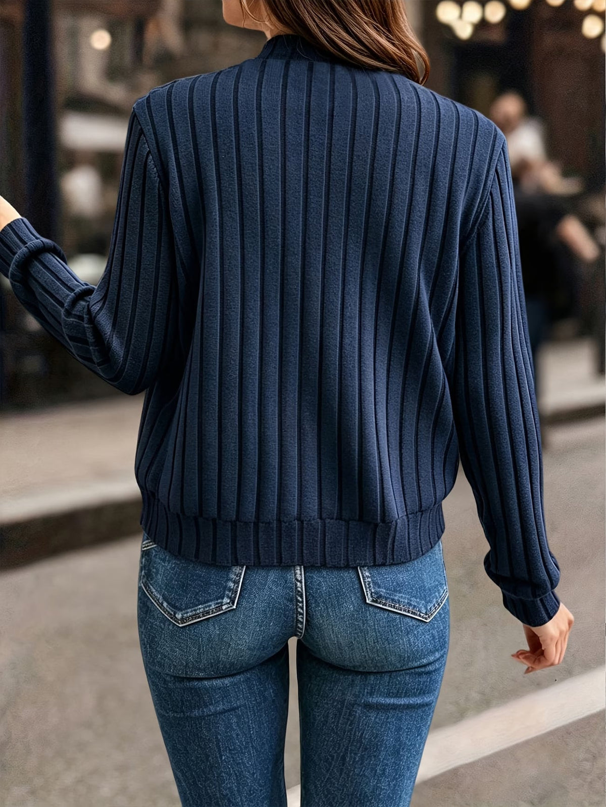 Coby - Veste femme côtelé avec fermeture zippée