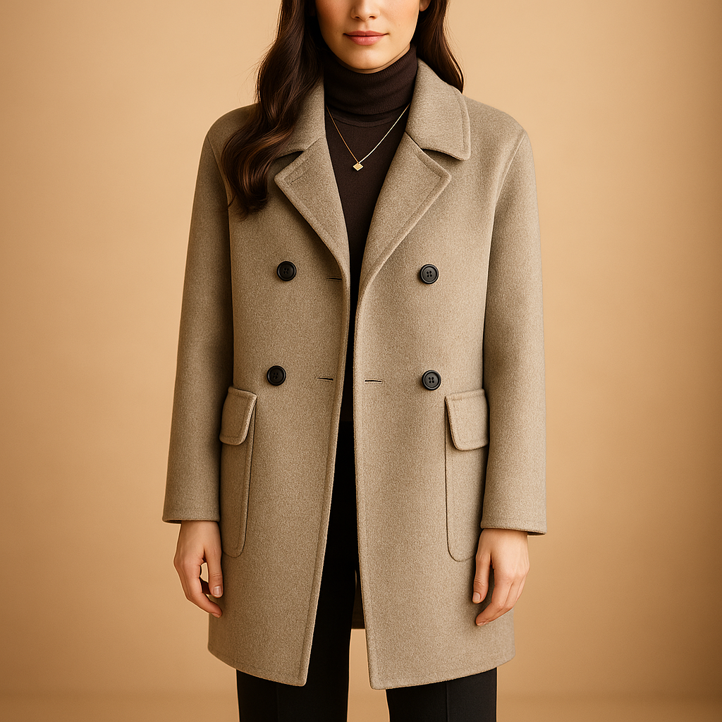 Amélie - Elegant Long Women’s Coat for Multiple Seasons