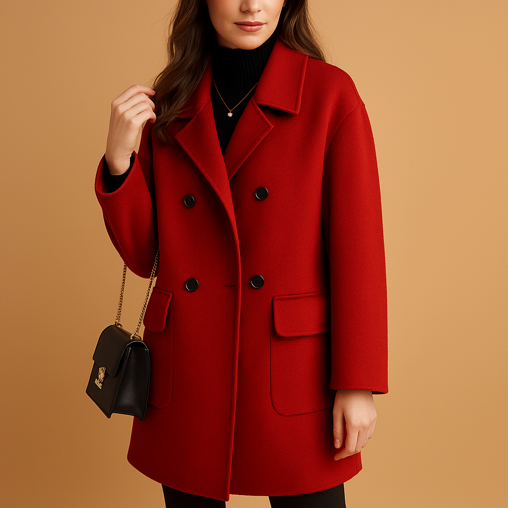 Amélie - Elegant Long Women’s Coat for Multiple Seasons