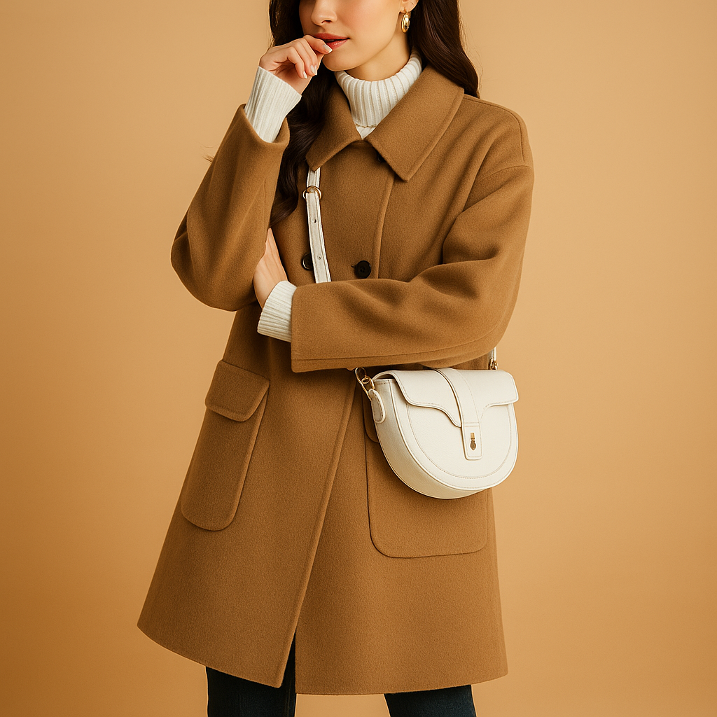 Amélie - Elegant Long Women’s Coat for Multiple Seasons