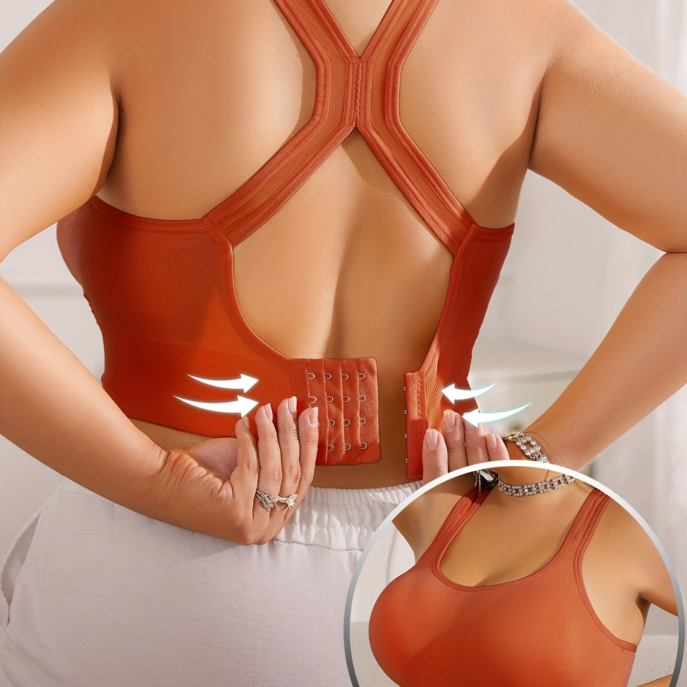Vittoria - Brassière Sportive Grande Taille avec Coussinets Amovibles et Bretelles Réglables