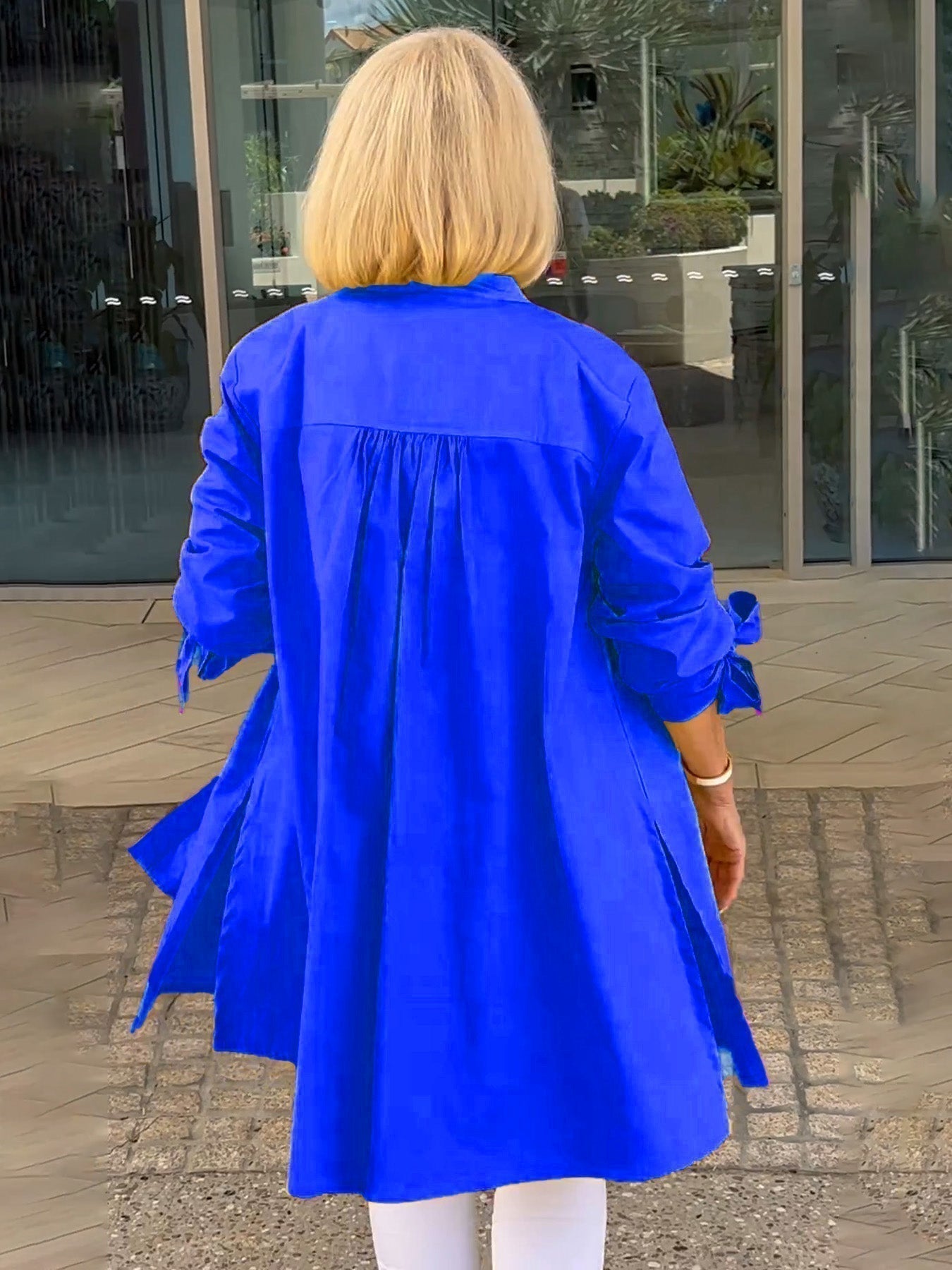 Liora - Veste Chemise Longue Boutonnée en Coton (Aujourd'hui seulement : 1 acheté = 1 offert !)