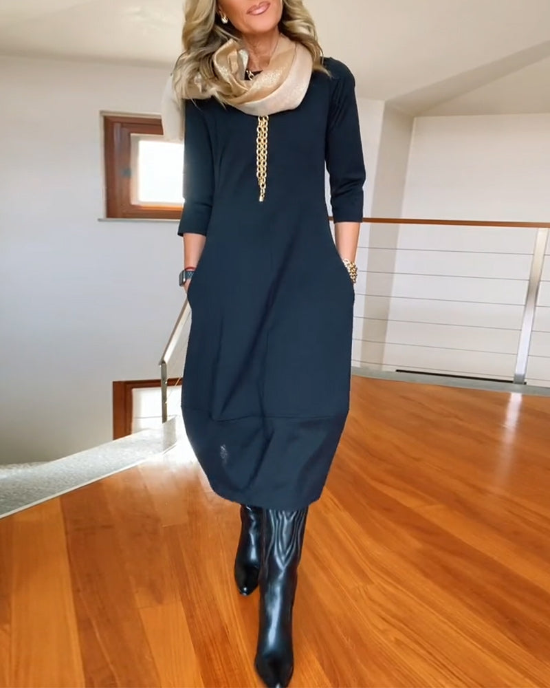 Inès - Robe Maxi Vintage Élégante et Confortable