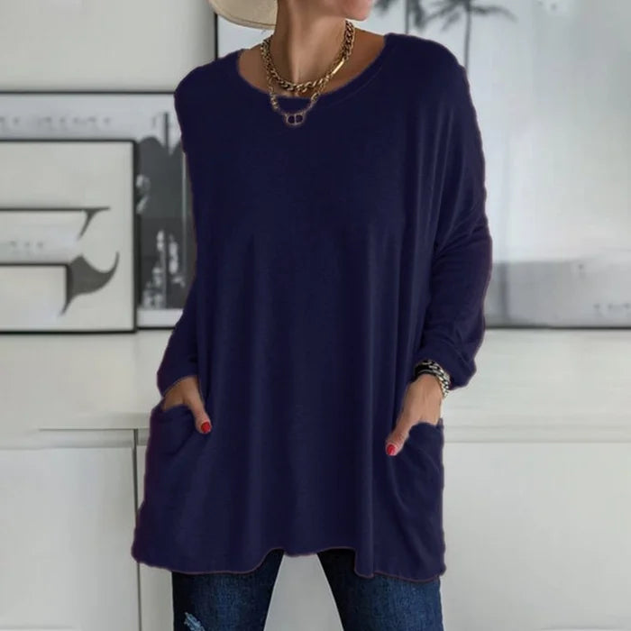 Daliah - T-shirt à manches longues avec poche