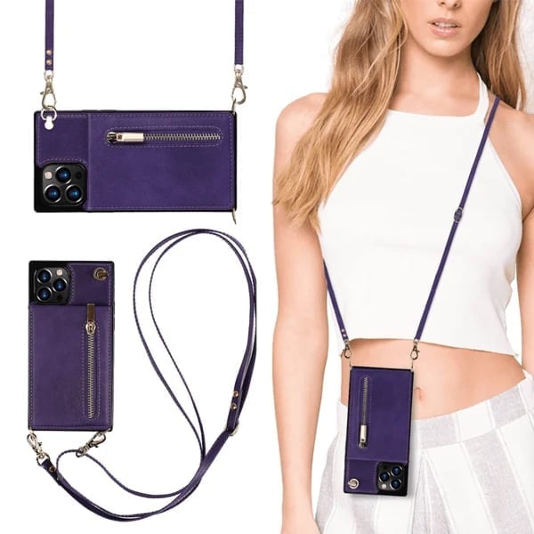Angélique - Coque iPhone avec cordon et porte-cartes