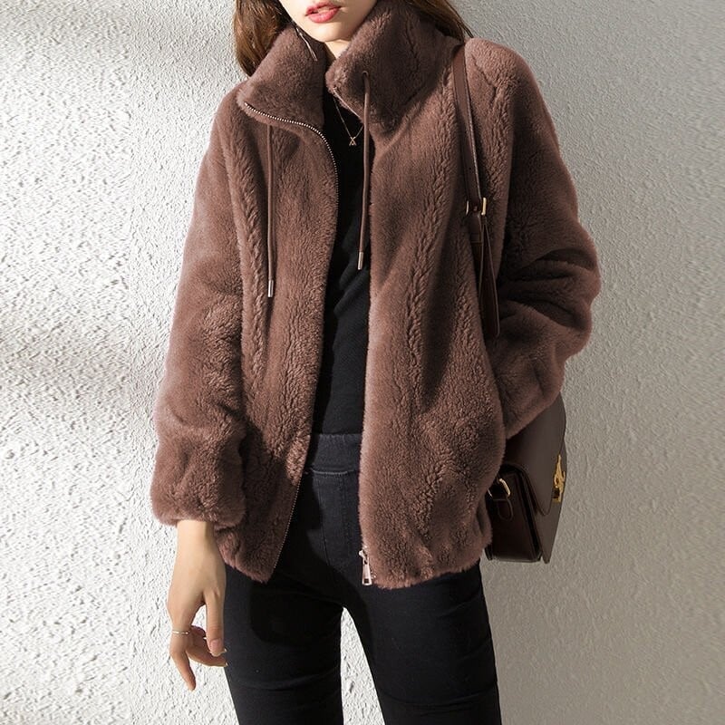 Lune - Manteau Matelassé à Col Montant