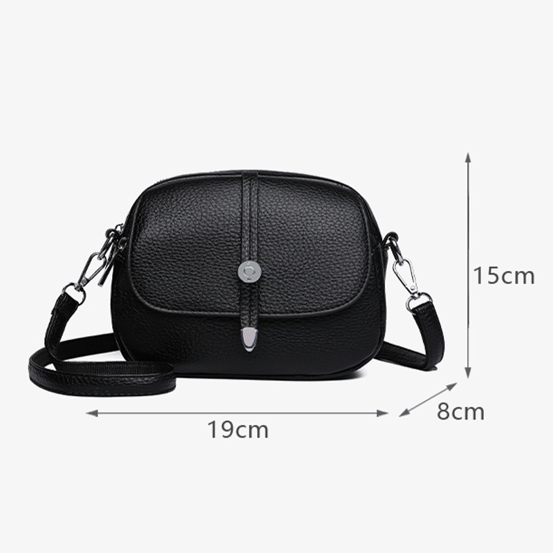 Isarivienne - Sac Bandoulière Léger Femme en Couleur Unie au Style Intemporel