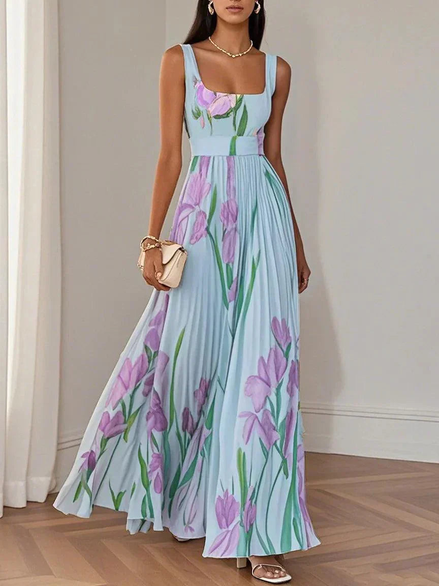 Roselitha - Robe Maxi Florale Élégante