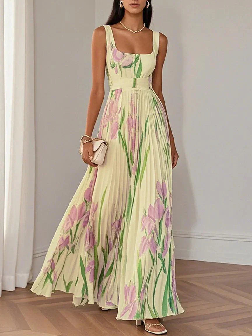 Roselitha - Robe Maxi Florale Élégante