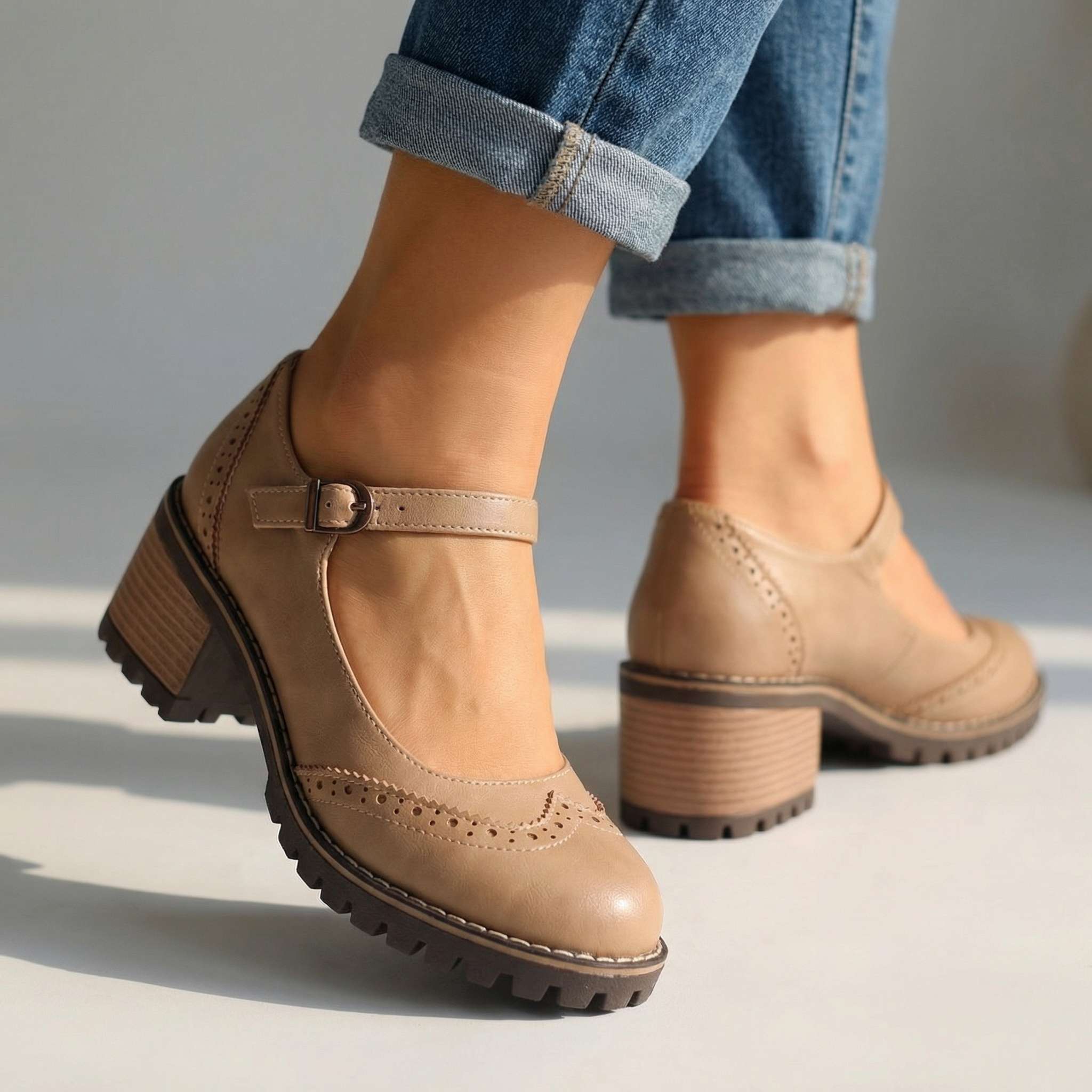 Wies - Chaussures femme vintage avec bride réglable