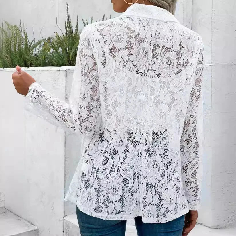 Félicie - Élégance en Dentelle Blazer Léger et Chic