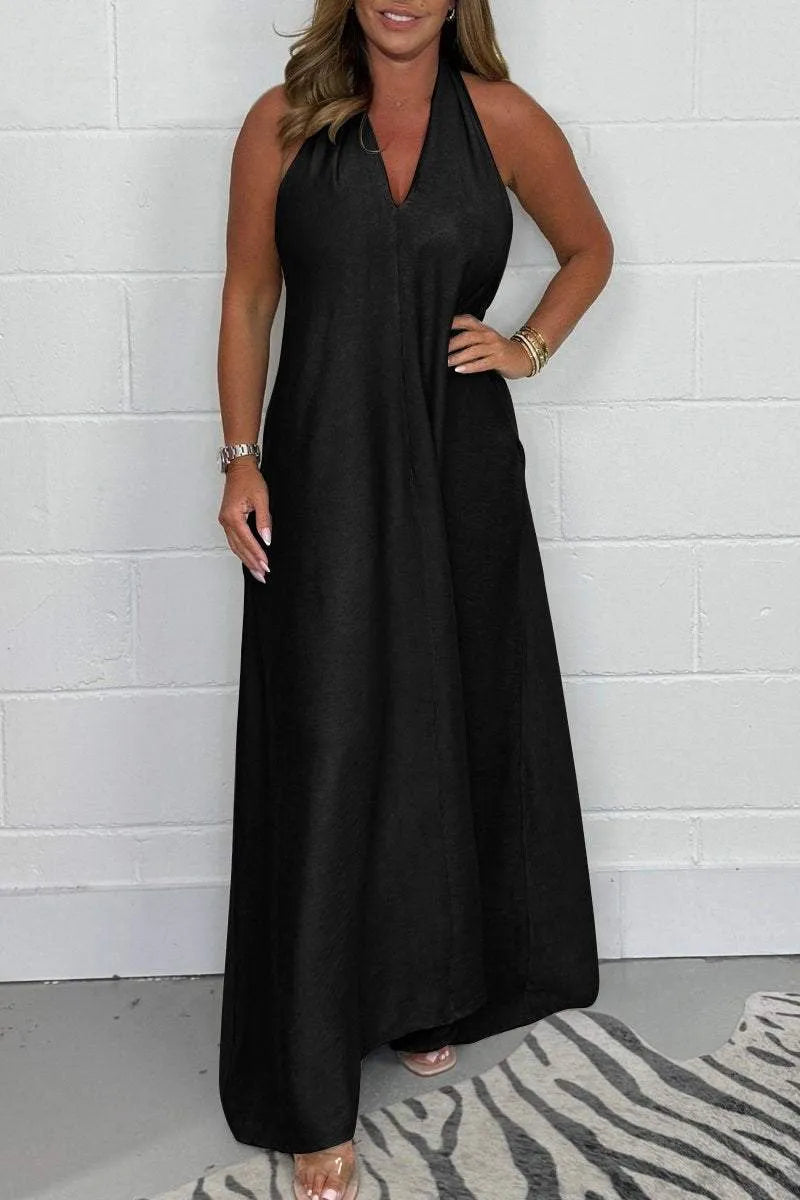 Serafina - Robe Maxi Flottante à Dos T pour Femmes