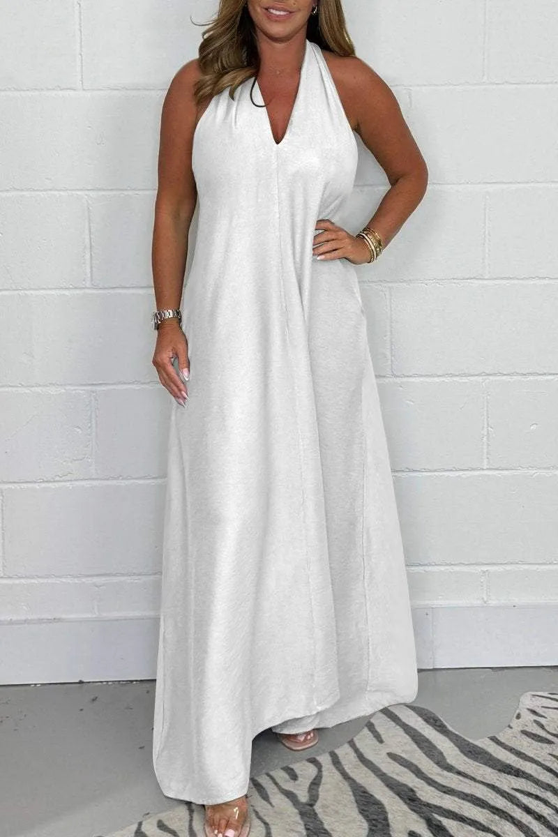 Serafina - Robe Maxi Flottante à Dos T pour Femmes
