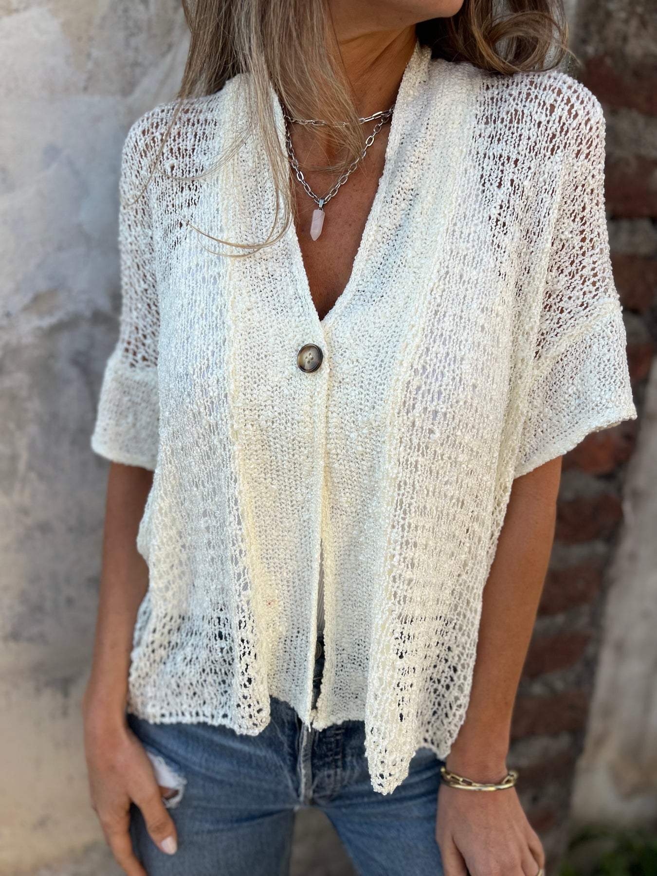 Aya - Cardigan Tricoté Élégance Décontractée