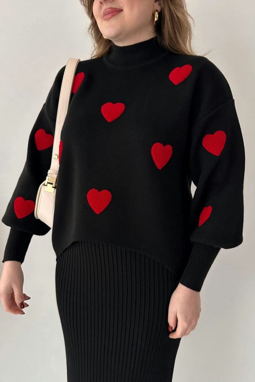 Annette - Ensemble Tendance Cœur et Jupe Taille Haute