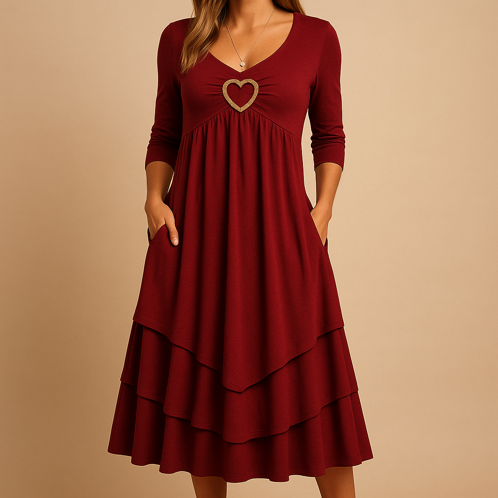 Clara - Long A-Line Dress with Pockets for Women