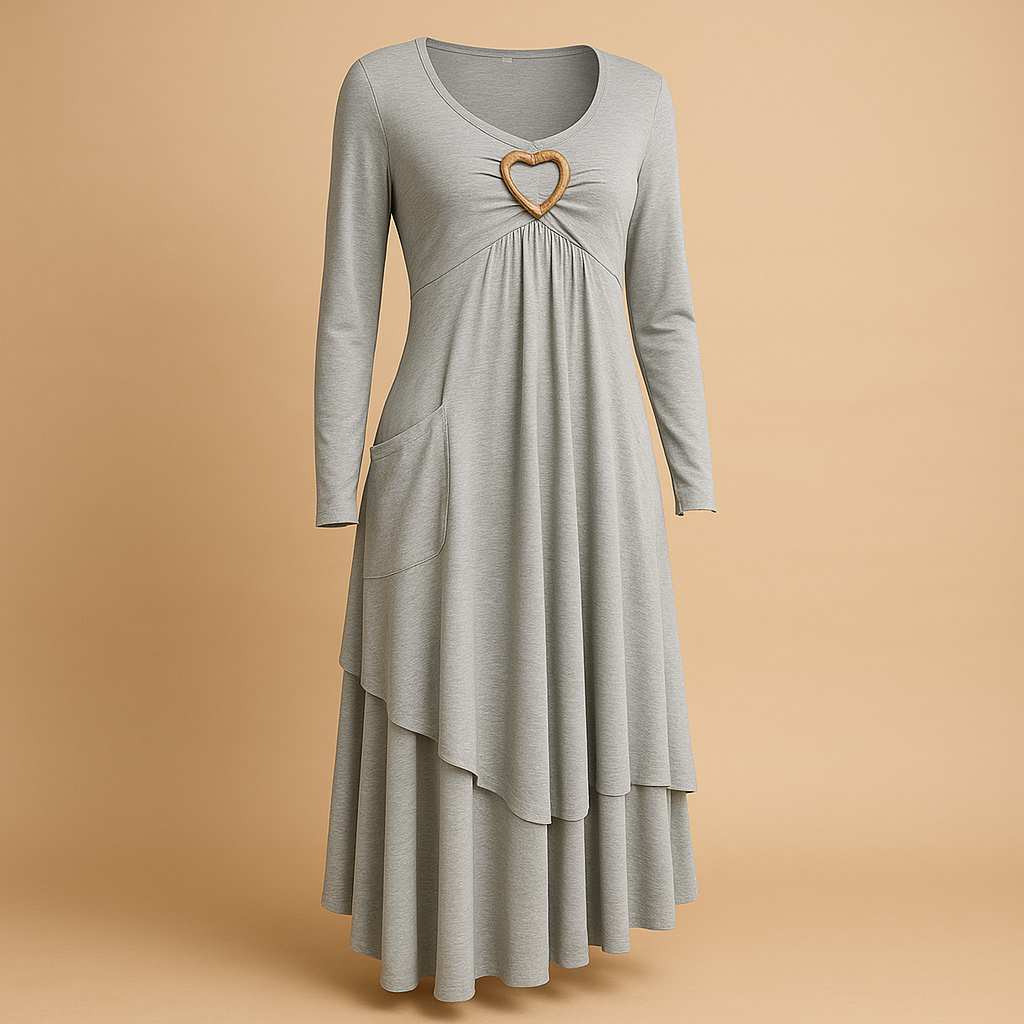 Clara - Long A-Line Dress with Pockets for Women