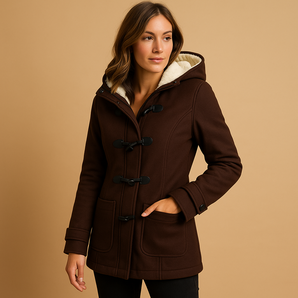 Vivienne - Long Hooded Winter Coat for Women