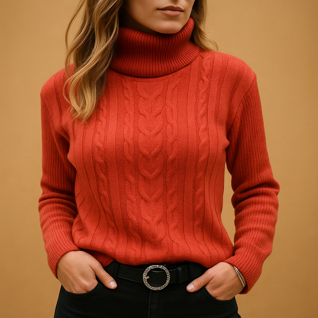 Lotte - Lightweight Turtleneck Sweater for Women