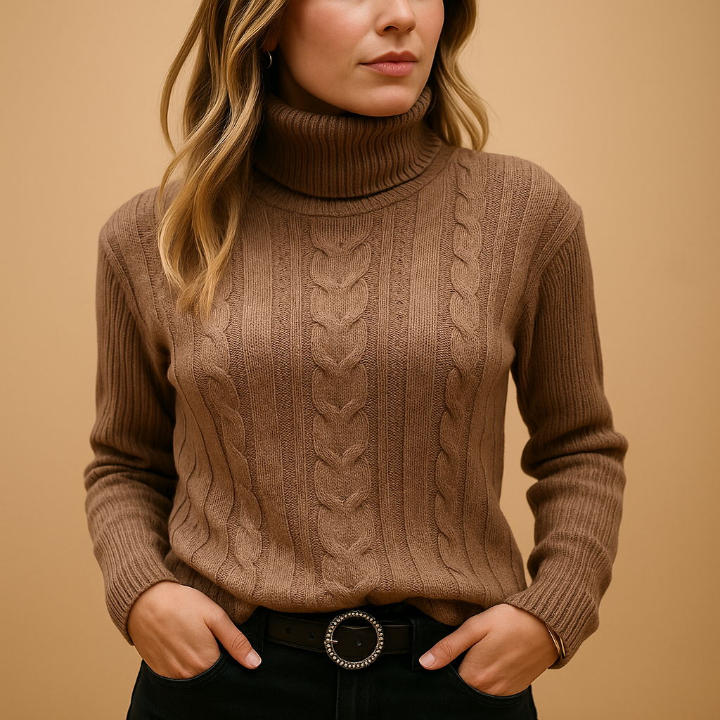 Lotte - Lightweight Turtleneck Sweater for Women