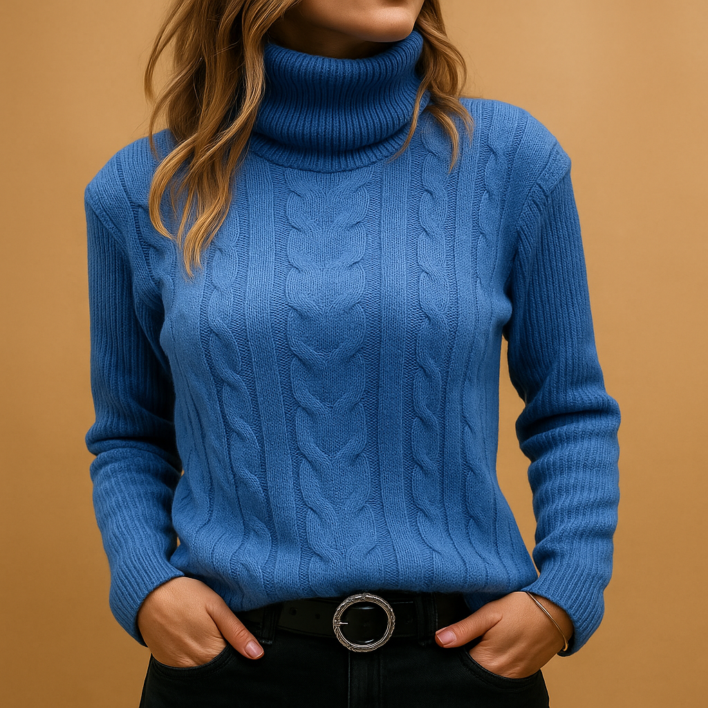 Lotte - Lightweight Turtleneck Sweater for Women