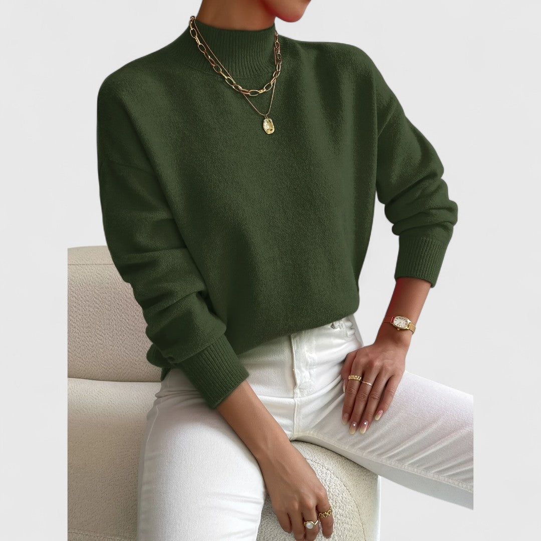 Gwenarae - Pull à Col Polo Classique pour Femme